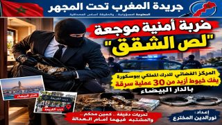 ضربة أمنية موجعة لـ”لص الشقق”.. المركز القضائي ل الدرك الملكي ببوسكورة يفك شفرة ازيد 30 عملية سرقة غامضة بالدار البيضاء