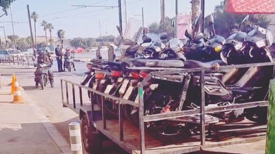 حملة أمنية ضد الدراجات النارية المخالفة في عين السبع – الدار البيضاء: ضبط المخالفين وتعزيز الأمن العام
