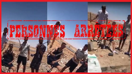 توقيف أربعة أشخاص بالعيون بعد ظهورهم في فيديو يحملون أسلحة بيضاء ويهددون سلامة المواطنين