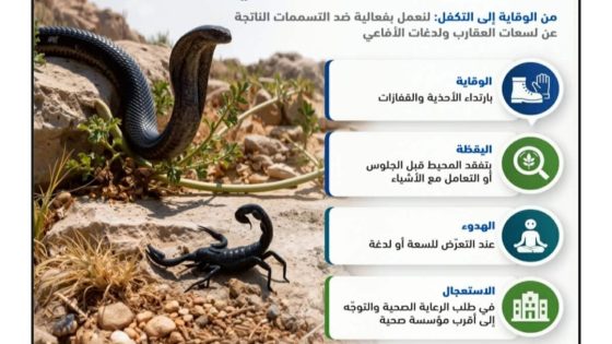 وزارة الصحة تعبئ مختلف المتدخلين للحد من مخاطر لسعات العقارب ولدغات الأفاعي