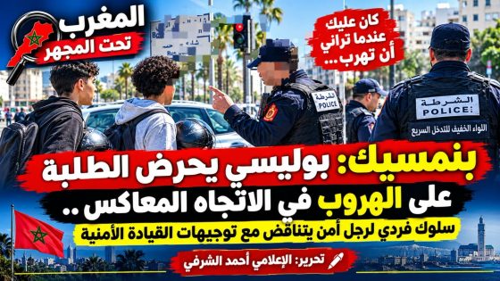 بنمسيك: بوليسي يحرض الطلبة على الهروب في الاتجاه المعاكس.. سلوك فردي لرجل أمن يتناقض مع توجيهات القيادة الأمنية